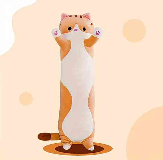 Кот батон 90см рыжий мягкая игрушка подушка обнимашка Киев