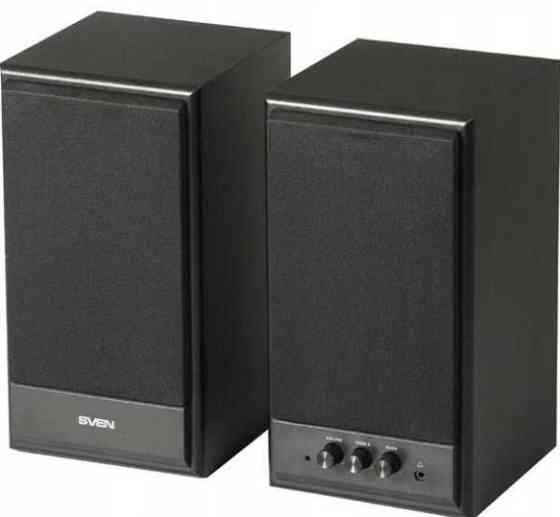 Нові!Акустичні системи гар.SVEN SPS-702 40Wдерев'яні ЧОРНІ колонки 2.0 Харків
