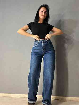 Джинсы женские Dragon 8092 palazzo jeans палаццо ровные от бедра стрейчевые синие, синий, 33, 33, 92 Одесса