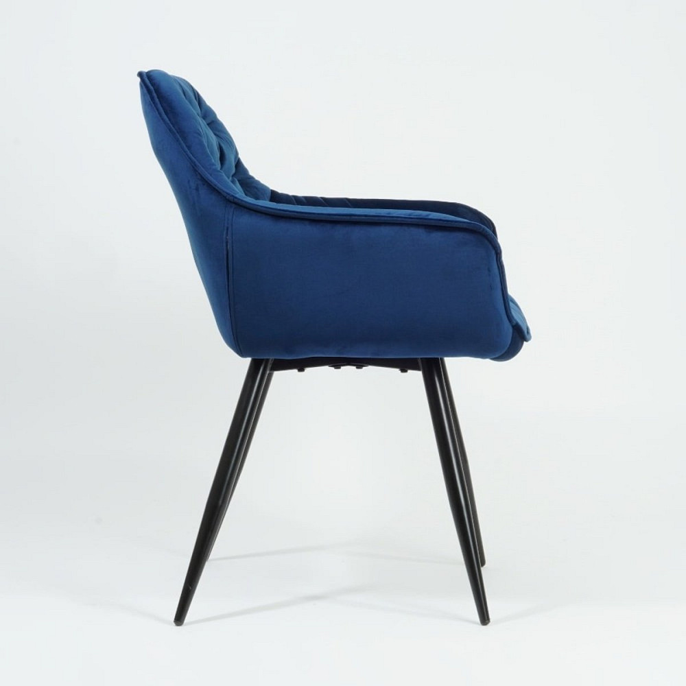 Стілець CHERRY VELVET чорний каркас/синій BL.86 Київ - фото 6