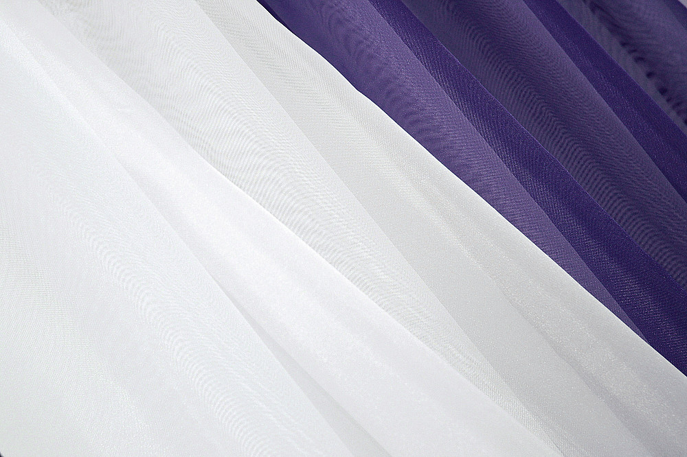 Кухонний комплект VR-Textil № 038к шторки і тюль фіолетовий з білим 280х170 см (50-030) Київ - фото 4