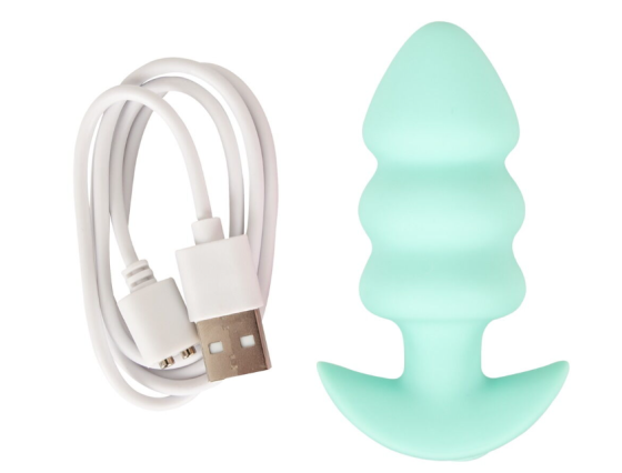 Анальна пробка з вібрацією Vibrating Mini Butt Plug Green Sex Aura Київ