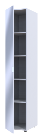 Шафа-пенал з дзеркалом Doros Гелар 39х49,5х203,4 см Білий (DRS-011129) Львів