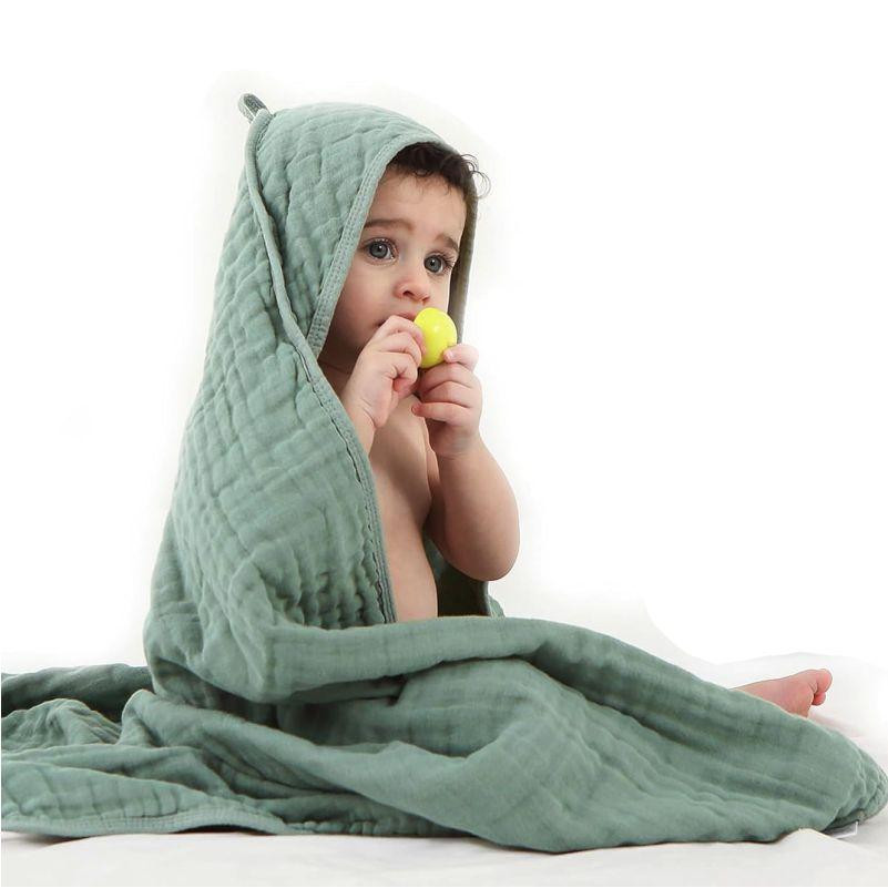 Набор полотенец детских Lovely Svi хлопок (муслин) 6-слойный, 2 шт: 80 x 80 см 0 - 2 лет Желтый и Зеленый Киев - изображение 2