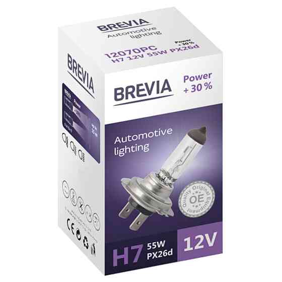 Галогенова лампа Brevia H7 12V 55W PX26d Power +30% CP Киев