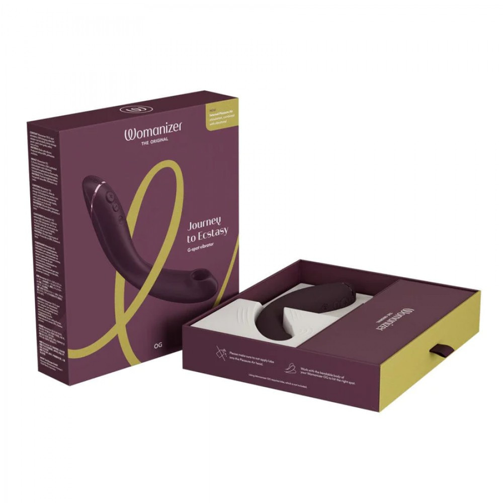 Вибратор для точки G c вакуумной стимуляцией Womanizer OG Aubergine Sex Aura Киев - изображение 2