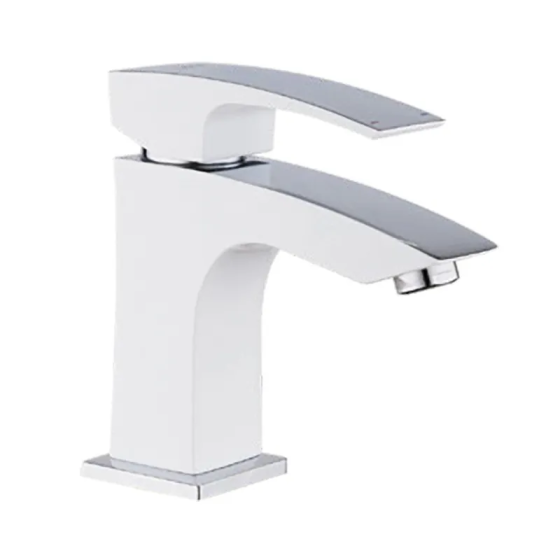 Смеситель для умывальника Koer KB-10007-04 хром с белым (KR5149) Харьков