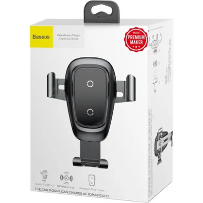 Универсальный автодержатель Baseus Metal Gravity with technology Qi 10W (WXYL-B0A) Винница - изображение 7