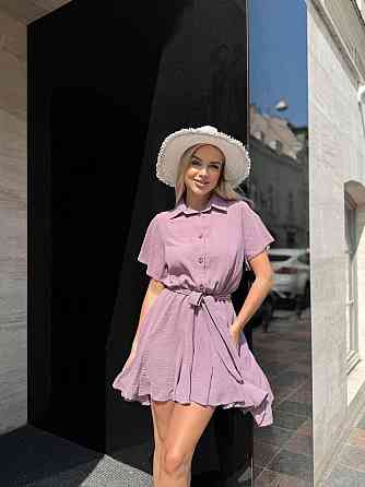 Жіночий легкий романтичний комбінезон американський креп жатка Фрезовий, 50/52 Одеса