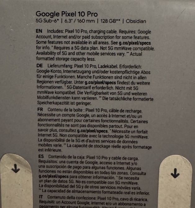 Новий Google Pixel 10 Pro 128GB Obsidian EU Global Версія. Харків - фото 2