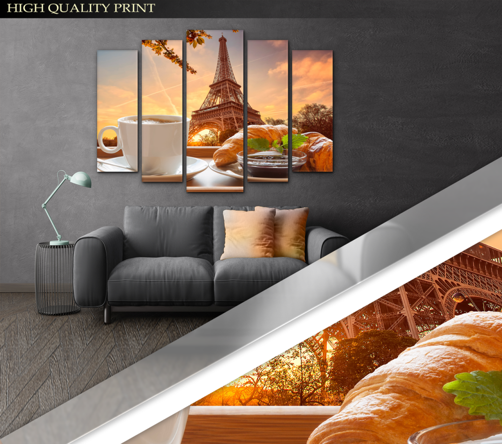 Модульная картина Утро в Париже Art-303_5 ( 80х118см ) Киев - изображение 3