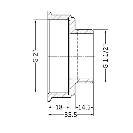 Перехідник Thermo Alliance Standart 2"х1 1/2" ВН SD4095040 Київ