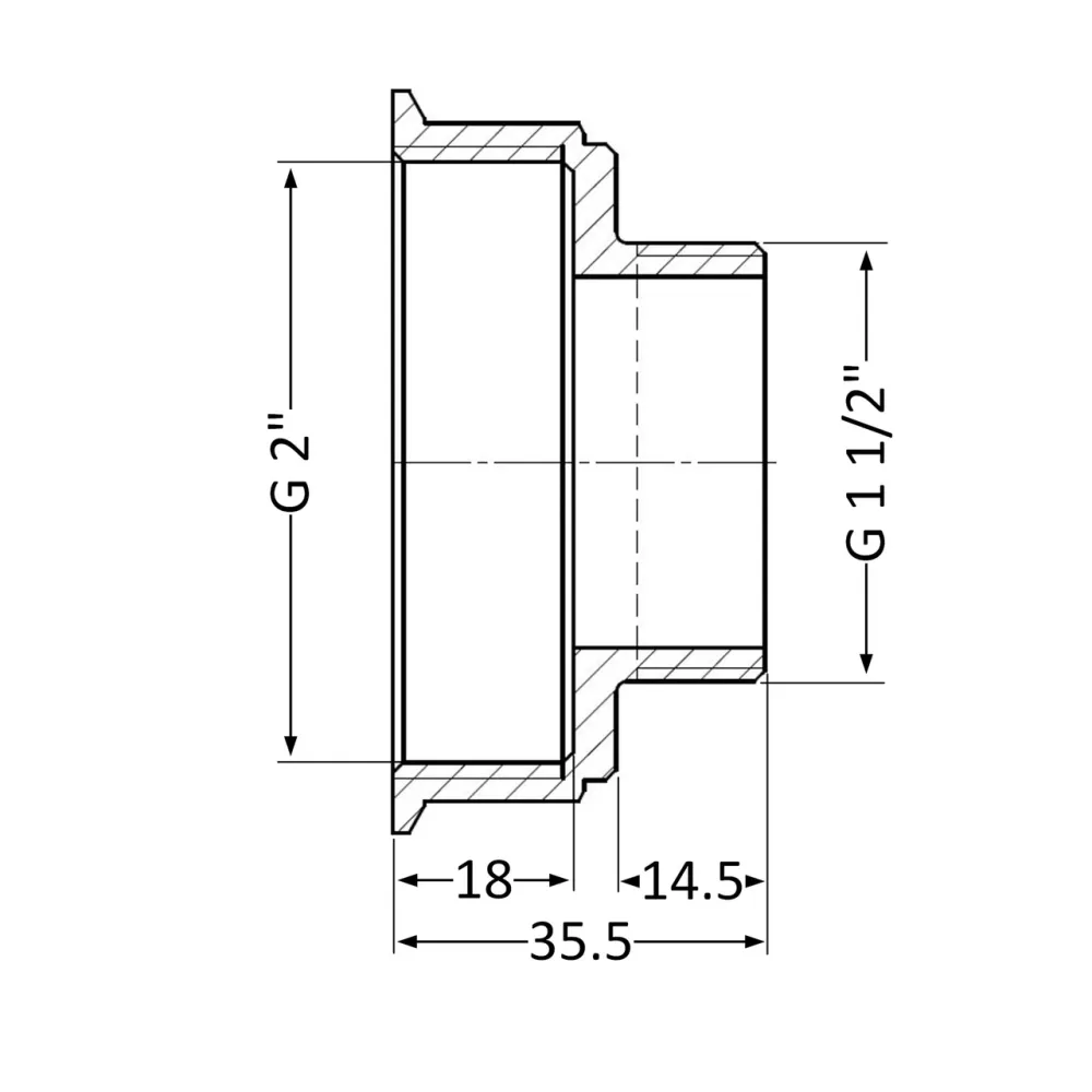 Перехідник Thermo Alliance Standart 2"х1 1/2" ВН SD4095040 Київ - фото 2