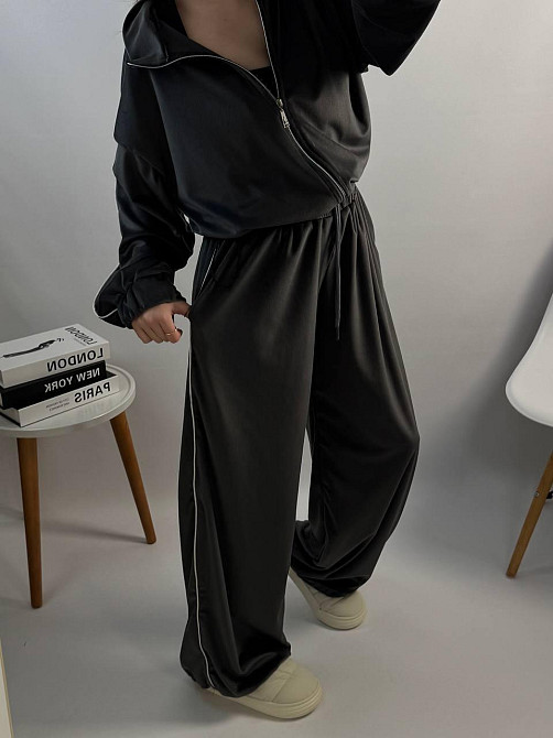 Женский стильный повседневный велюровый костюм Одесса - изображение 4