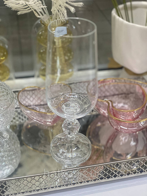 Набір келихів для вина пива 6 шт BOHEMIA "Claudia" 280 мл прозоре скло з гарною ніжкою Київ - фото 2