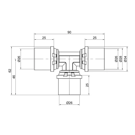 Трійник прес Icma 26х26х26 No406 Київ