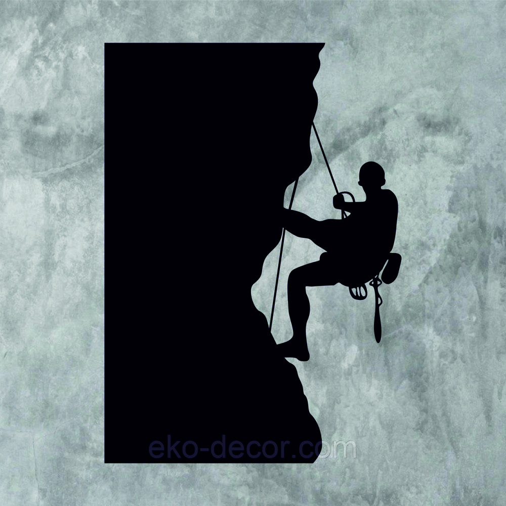 Декоративное настенное Панно «Скалолаз», Декор на стену 90*63 см, Черный Киев - изображение 10