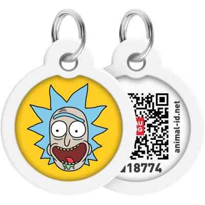 Адресник для тварин WAUDOG Smart ID з QR паспортом "Рік і Морті 3", коло 30 мм (230-0282) Вінниця