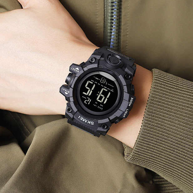 Тактические часы для зсу SKMEI 2140BK, Специальные часы для армии Армейский наручные с таймером AH-28 Ивано-Франковск - изображение 4