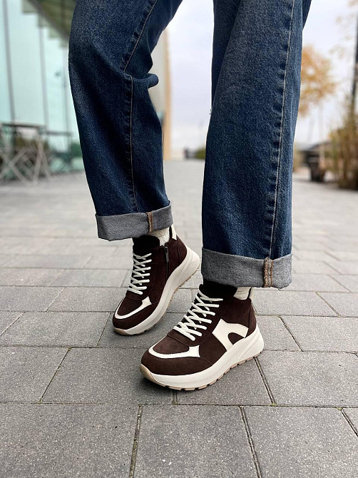 Arcoboletto Кросівки жіночі Arcoboletto 500 коричневі (зима, шкіра+замша натуральна) (5669) 39 Коломыя - изображение 9