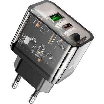 Зарядное устройство HOCO N34 Dazzling dual-port Black (6931474799166) Винница