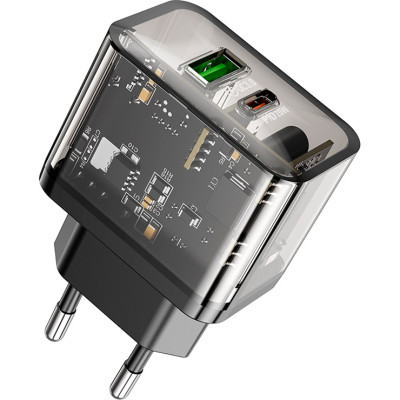 Зарядний пристрій HOCO N34 Dazzling dual-port Black (6931474799166) Вінниця - фото 2