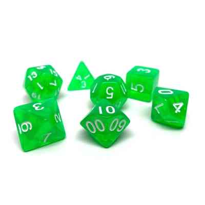 Набор кубиков для настольных игр Games 7 Days Transparent 7 Dice Set - Green (g7dtran05) Винница