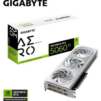 Видеокарта GIGABYTE GeForce RTX5060Ti 16Gb AERO OC (GV-N506TAERO OC-16GD) Винница