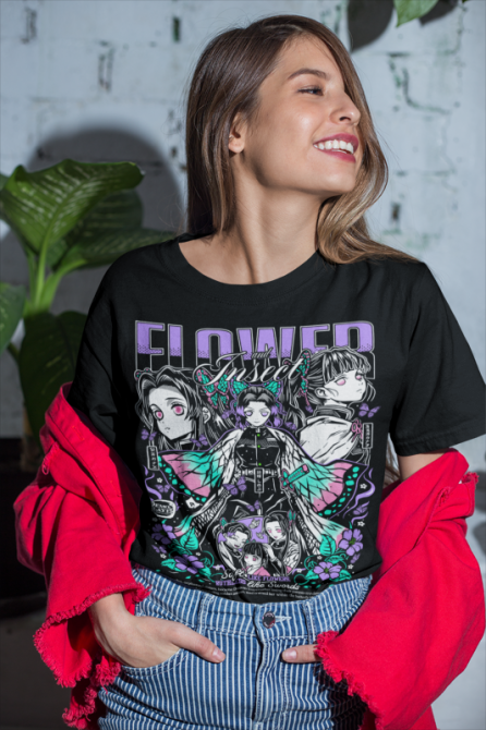 Футболка з аніме принтом Вбивця демонів оверсайз (S/M/L) Чорний AnimeJ0232 Дніпро - фото 3