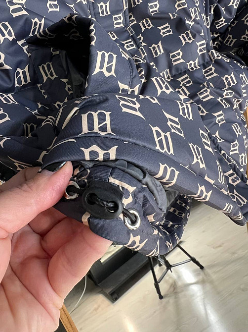 Куртка жіноча оверсайз демісезонна HAIZIYUAN 192 з капюшоном візерунок літери m графіт, графіт, L Київ - фото 15