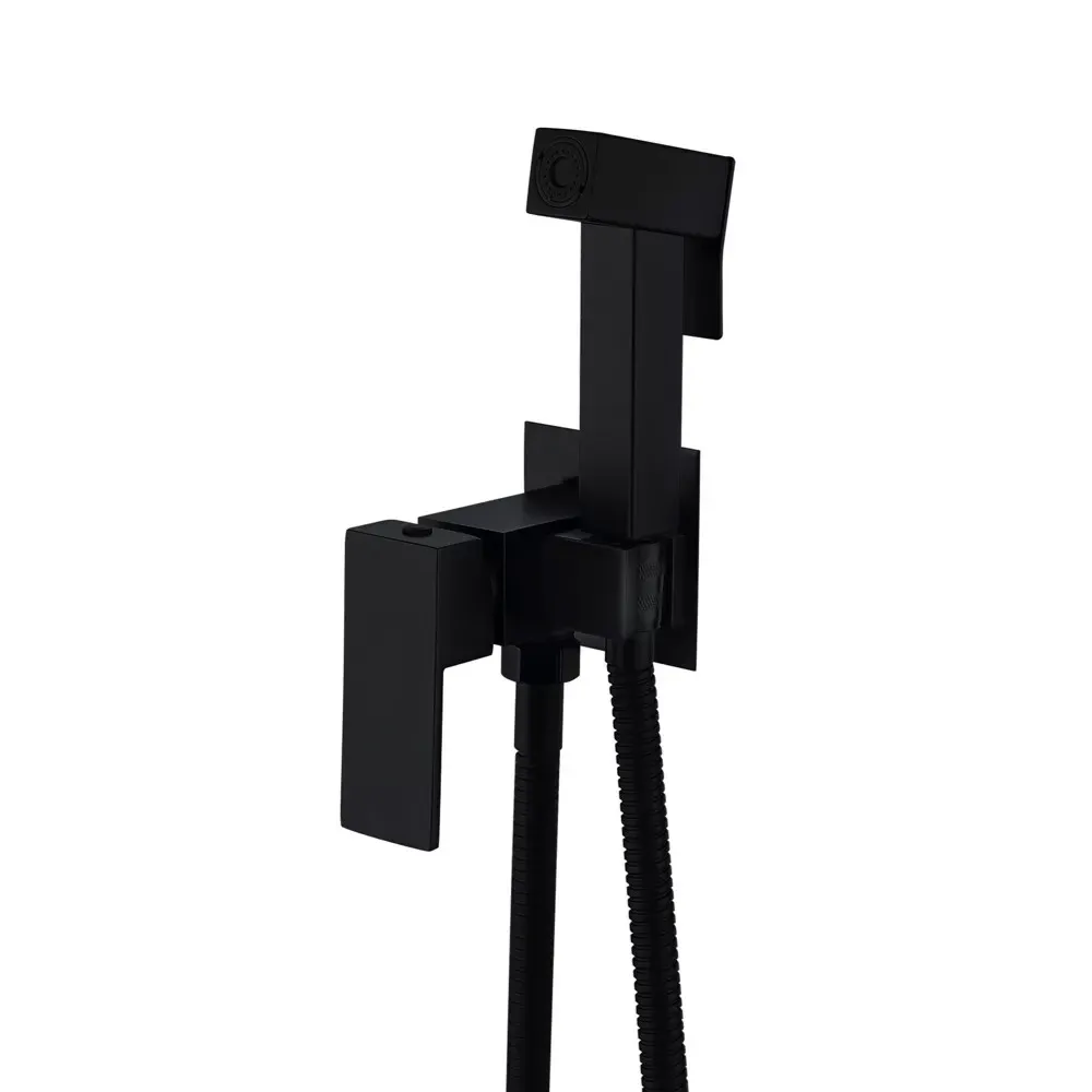 Гігієнічний душ прихованого монтажу WEZER PRO9В-02-BLACK чорний Київ - фото 1