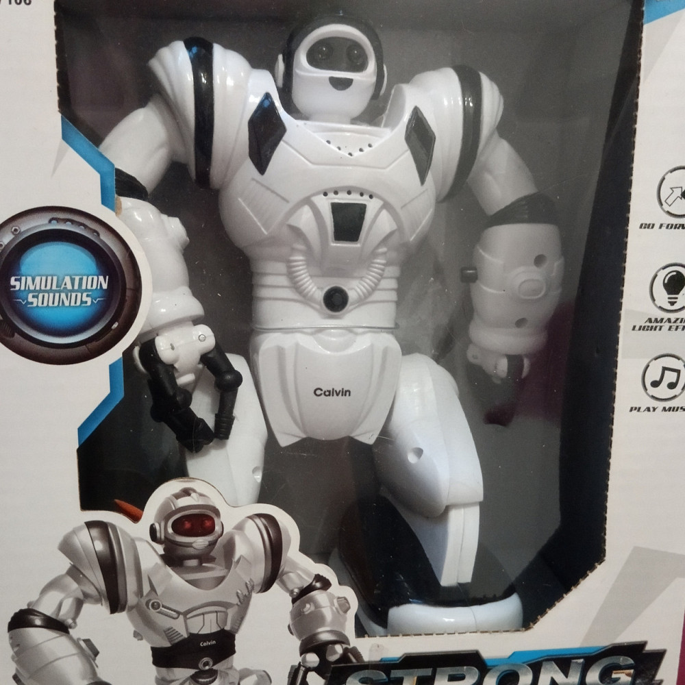 Робот со световыми и звуковыми эффектами бело-черный Киев - изображение 2