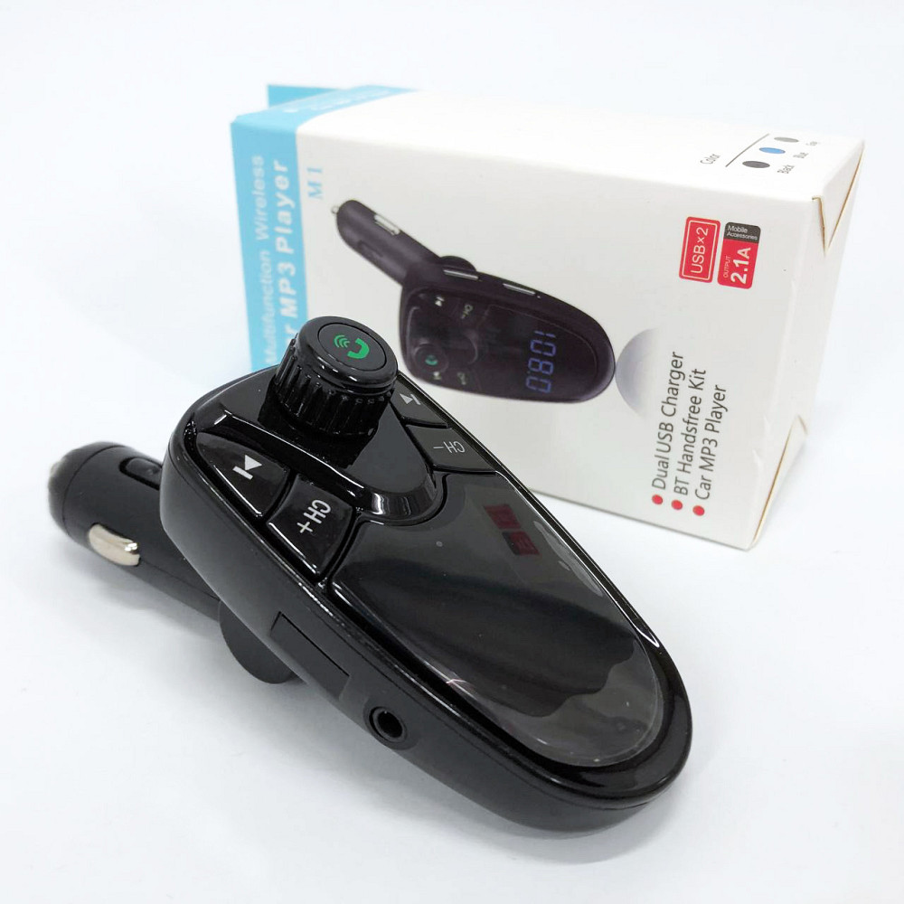 Адаптер в прикурювач для музики FM M1, Fm-модулятор хороший звук, FM-трансмітер з USB для автомобіля FT-68 Львів - фото 5