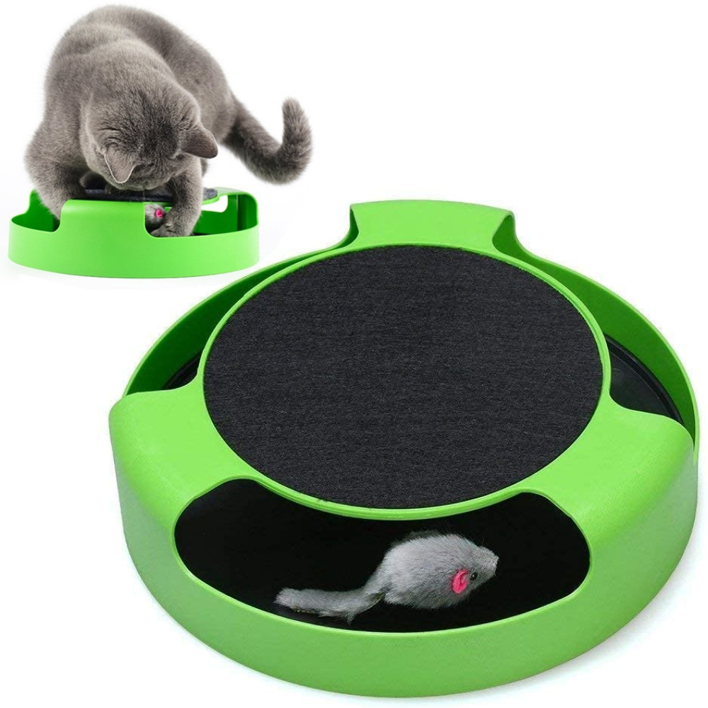 Інтерактивна іграшка для кота "Злови мишку" з кігтеточкою,Зелена SBR Київ - фото 1