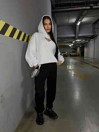 Жіночий прогулянковий костюм тринит на флісі Білий Одеса