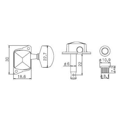 Колки для гитары Paxphil J-21 3+3 CR Винница