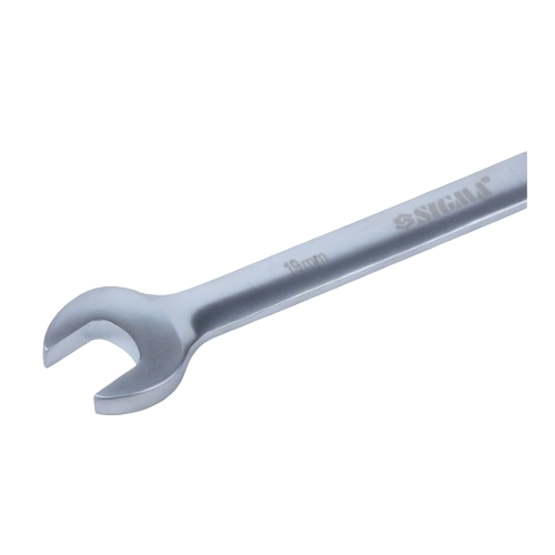 Набір ключів ріжково-накидних з тріскачкою (8,10,12,13,17,19мм) CrV satine 6шт SIGMA Житомир - фото 3