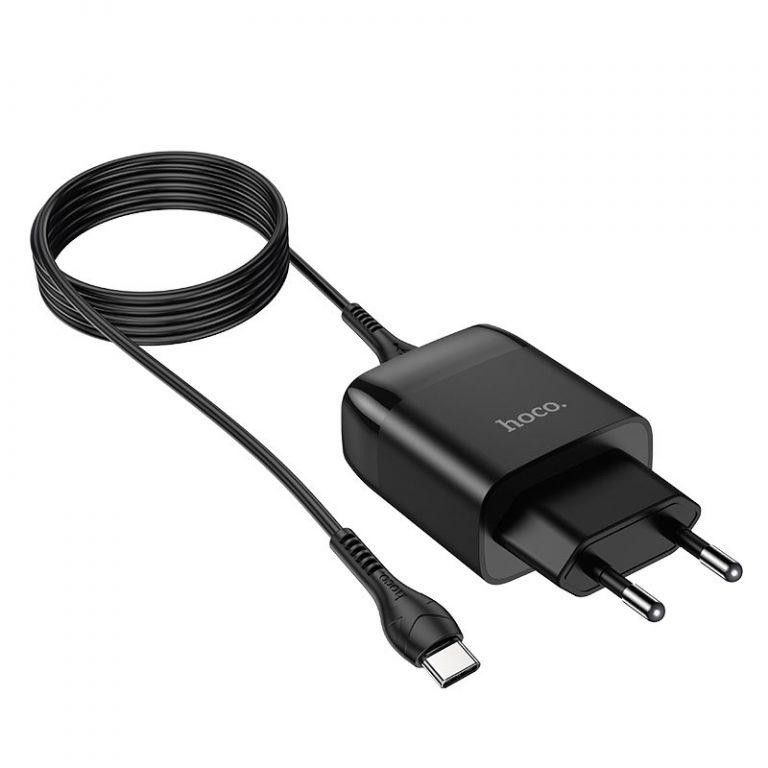 Сетевое зарядное устройство HOCO C72Q Glorious single port QC3.0 charger set, цвет черный 6931474732545 Одесса - изображение 4