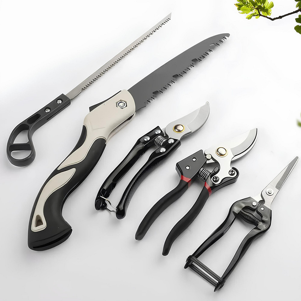 Набор садовых инструментов 5в1 (ножницы, секаторы, пилы) / Садовый инвентарь / Садовый набор инструметнта Киев - изображение 1