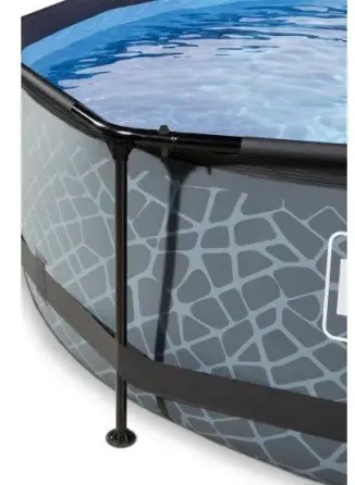 Басейн EXIT круглий з куполом 360 х 76 см у кольорі Stone Київ