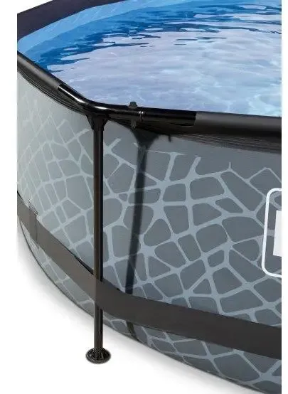 Бассейн EXIT круглый с куполом 360 х 76 см в цвете Stone Київ - фото 2