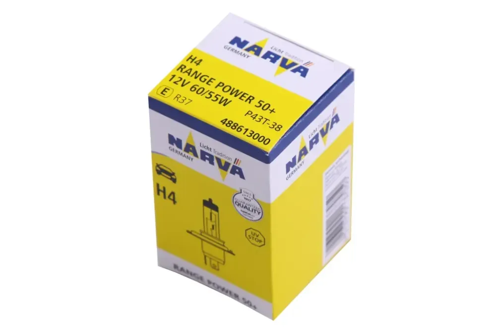 Лампа галогована 12 у H4/P43t Narva 60/55 +50% Range Power Вінниця - фото 4