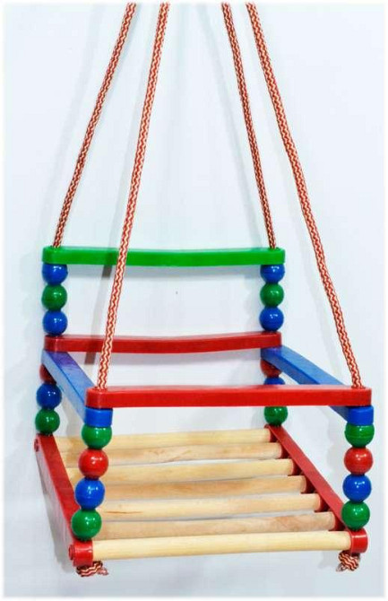 Качеля деревянная подвесная Харьков - изображение 1