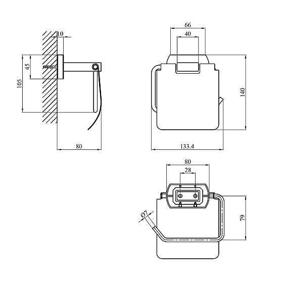 Держатель для туалетной бумаги Kroner KRP Graz - C95607 Киев