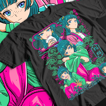 Футболка з аніме принтом Маомао Апотхекарй Діаріес Ессентіал оверсайз (S/M/L) Чорний AnimeJ0573 Дніпро