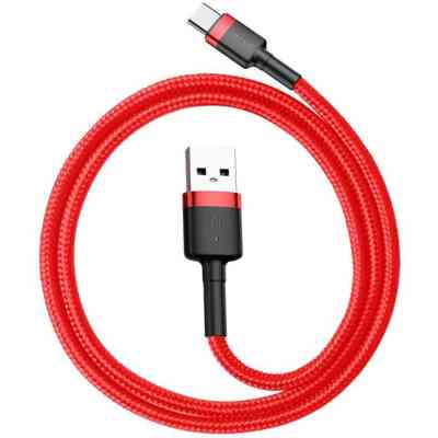 Дата кабель USB 2.0 AM to USB-C 0.5m 3A red Baseus (CATKLF-A09) Вінниця