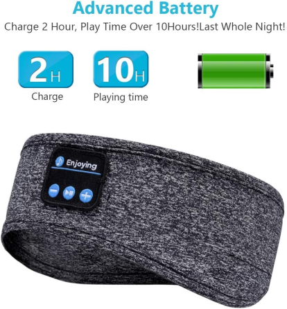 Блютуз наушники повязка для бега йоги и сна SleepBand 5.0 беспроводная маска гарнитура с микрофоном черная новый Киев