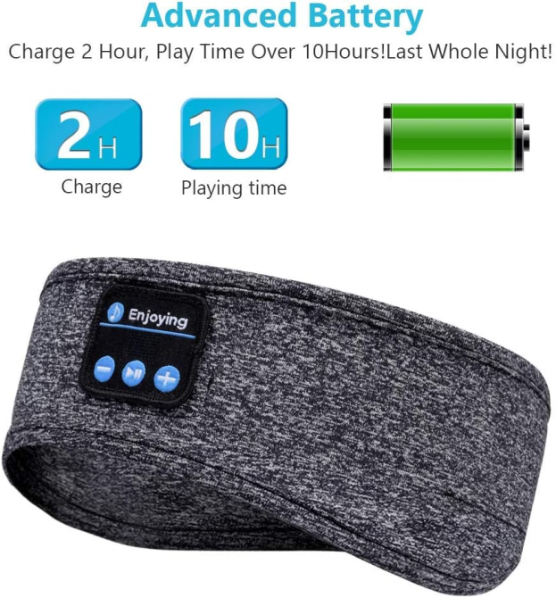Блютуз наушники повязка для бега йоги и сна SleepBand 5.0 беспроводная маска гарнитура с микрофоном черная новый Киев - изображение 5