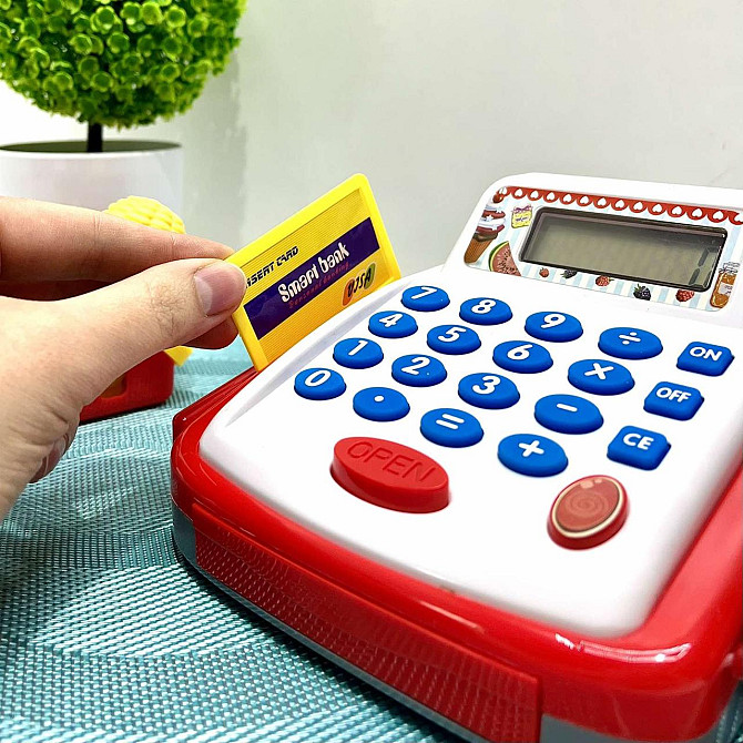 Касовий апарат іграшковий зі сканером та терміналом та продуктами (6113A-15A) Чернигов - изображение 6