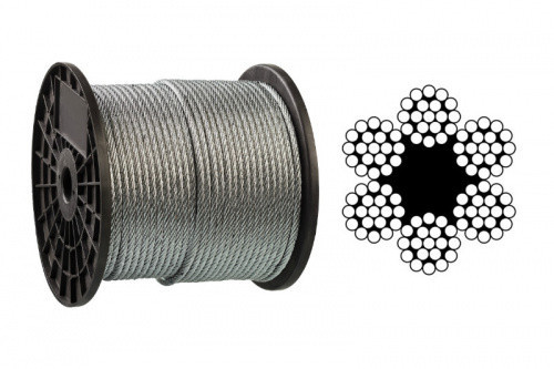 Трос оцинкований 8 мм DIN 3060 (6x19) бухта 100 м APRO Рівне - фото 1